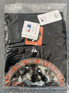 Barry Bonds バリー・ボンズ Giants ジャイアンツ 通算ホームラン記録756 記念Tシャツ サイズL 野球 メジャーリーグ Majestic 新品