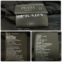 現行品☆美品☆PRADA リバーシブル ジャケット 52 ブラック 335,500円 黒 プラダ Re-Nylon ウール トライアングルロゴ 三角プレート 正規品_画像10