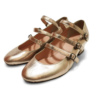 Katie Shoes Strap Heel насосы шампанское золото 23,0 см.