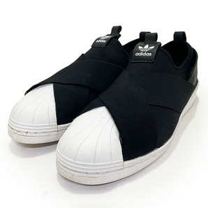 アディダス オリジナルス スーパースター スリッポン ブラック 26.5cm ADIDAS ORIGINALS SUPER STAR SLIP-ON 正規品 本物 S81337 シェルの画像1