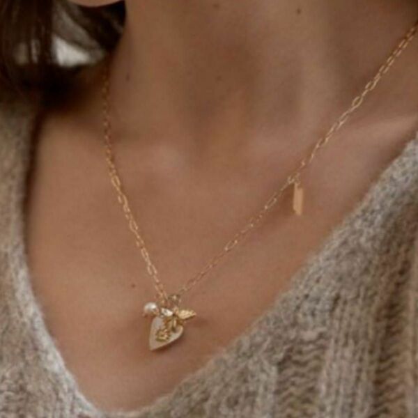 TATIANA nacre flower heart necklace ネックレス アクセサリー