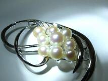 mikimoto pearl ミキモト パール ブローチ シルバー brooch silver_画像4