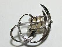 mikimoto pearl ミキモト パール ブローチ シルバー brooch silver_画像5