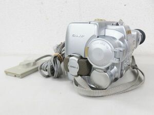 A074★SHARP シャープ 8ミリビデオカメラ VL-HX1-S シルバー系 充電器欠品 現状品★04