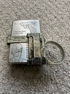 zippo oil lighter Lupin III gun action model secondhand goods..