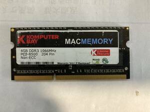 R60015 Komputerbay MACMEMORY PC3-8500 4GB アップルノートパソコン用メモリ