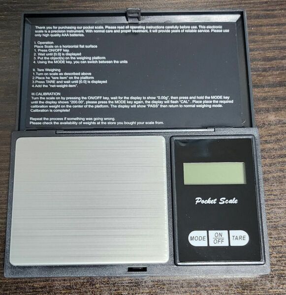 【未使用】キッチンスケール コンパクト 1kg 0.1g はかり デジタルスケール 秤 デジタル計り ポケットスケール
