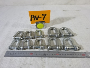 PN-7〒/WLL03T CN3/8 Wll0.42T 1/2 シャックル 吊り下げ金具 重量物荷揚げ荷下ろし 重機トラック車載用品 大工道具 DIY作業ツール