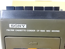 PN-47/SONYソニー CF-1560 FM/AM カセットコーダー ラジカセ ポータブル 昭和レトロ オーディオ音響機器 ジャンク_画像2