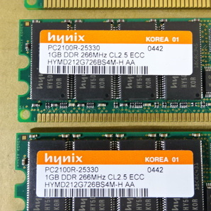 PO-3/hynixハイニックス 1GB DDR 266MHz CL2.5ECCx2点 SAMSUNGサムスン 2GB 2Rx8 PC3-10600U-09-10-B0等デスクトップPC用メモリーまとめての画像9