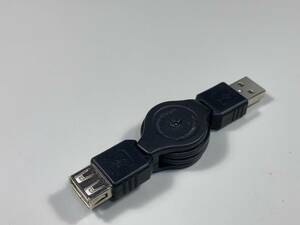 USB延長ケーブル/0.8m/伸縮式/送料140円～/#E5