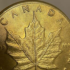 金貨 カナダ古銭 メープル金貨 参考品 約10.28g 2021 一円貨幣 硬貨骨董品コインコレクションの画像3