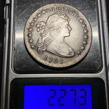 アメリカ古銭　1797年　約22.73g リバティ　大型銀貨　記念硬貨　イーグル　自由の女神　レア_画像7