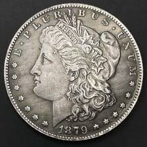 銀貨　1879 モルガンダラー　約20.92g 自由の女神　アメリカ古銭 イーグルコイン 硬貨_画像1