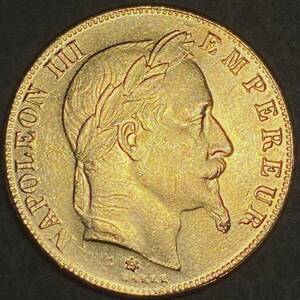 ナポレオン3世 金貨 フランス 古銭 50フラン 1859年 約11.97g イエローゴールド コレクション 