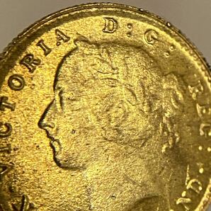 英領ニューファンドランド島古銭 約2.95g 2ドラ金貨 ビクトリア女王 1882年銘 一円貨幣 硬貨骨董品コインコレクションの画像3