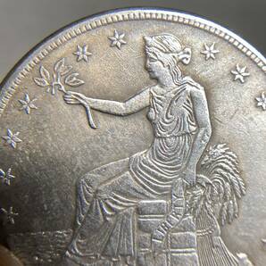 アメリカ古銭 貿易ドル 約21.88g 1879s 13つ星 リバティ 一円貨幣 硬貨骨董品コインコレクションの画像3