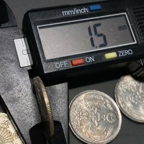 日本古銭 50銭 銀貨8枚まとめ約39.34g 一円貨幣 旭日 竜 硬貨骨董品コインコレクション の画像8