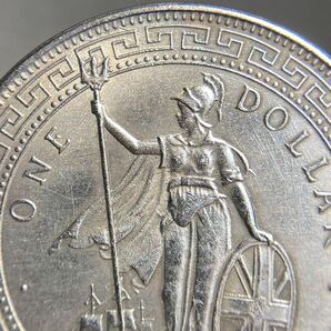 イギリス領 香港 壹圓銀貨 貿易銀 1911年 約22.01g アンティーク シルバー銀貨の画像3