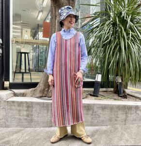 定価¥52.800 美品 ENGINEERED GARMENTS 23ss wrap vest dress ラップ ベストドレス サイズ2