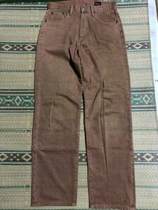 Bobson Bobson W31 lot512 Denim color jeans paper patch ZIP UP rare rare records out of production popular American Casual casual old clothes 