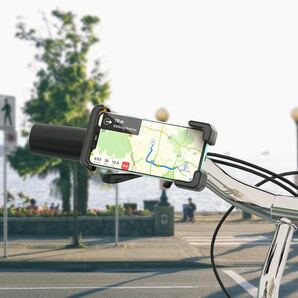 (新品)自転車 バイク，スマホホルダー 防振 落下防止360度回転可能取付簡単の画像6