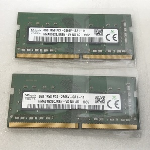 SK HYNIX PC4-2666V 8GB 2枚組 1セット 16GB DDR4 ノートパソコン用メモリ 260ピン ECC無し PC4-21300 8GB 2枚 16gb DDR4 LAPTOP RAMの画像2