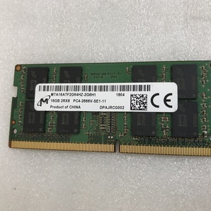 MICRON 2RXT PC4-2666V-SE1-11 16GB DDR4 2666V 16GB ノートパソコン用メモリ 260ピン ECC無し PC4-21300 16GB DDR4 LAPTOP RAMの画像1