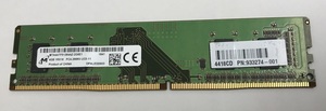 MICRON PC4-2666V 4GB PC4-21300 4GB DDR4デスクトップ用メモリ 288ピン 4GB DDR4 DESKTOP RAM 中古品動作品