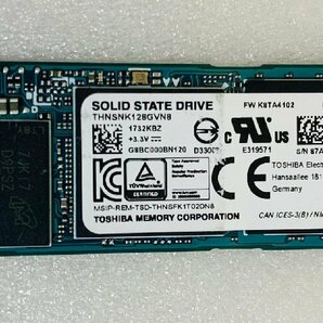 M.2 SSD128GB TOSHIBA THNSNK128GVN8 M.2 SATA SSD128GB MGF 2280 中古 動作確認済みの画像1
