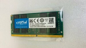 CRUCIAL 2RXT PC4-2666 16GB ノートパソコン用メモリ 260ピン ECC無し DDR4 2666V 16GB PC4-21300 16GB DDR4 LAPTOP RAM