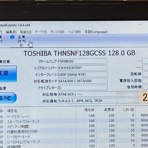 SSD128GB SATA 2.5 インチ SSD128GB 7MM TOSHIBA THNSNF128GCSS SSD 128GB 使用時間9182時間の画像3