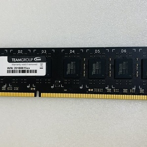 TEAMGROUP PC3L-12800U 8GB デスクトップ用 メモリ DDR3L 1600 8GB 240ピン ECC無し DDR3L DESKTOP RAM 中古の画像1