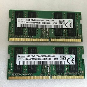 SK HYNIX PC4-2400T 16GB 2枚 32GB DDR4 ノート用メモリ PC4-17000 16GB 2枚32GB 260ピン DDR4 LAPTOP RAM 中古品動作品の画像1