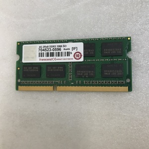 TRANSCEND PC3-8500S 4GB 1枚 DDR3 ノートパソコン用メモリ 204ピン DDR3-1066 4GB 204ピン Non-ECC DDR3 LAPTOP RAM 4GB