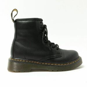  один раз ( короткий час ) надеты для .*Dr.Martens Dr. Martens *1460 HARPER J со вставкой из резинки ботинки UK11 US12 18cm*8 отверстие плетеный вверх кожа обувь черный чёрный 