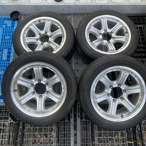 WH092 weds キーラー　17×7.5J +23 6H 139.7 215 55R17 BRIDGESTONE LUFT RV 2023年製造　4本セット　中古アルミホイール　ハイエース