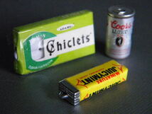 当時物 ★★miniature お菓子 ガム Chiclets ビール JUICYMINT 駄菓子屋ガチャ !! おまけ景品 Coors ジョークトイ★★未使用デッドストック_画像6