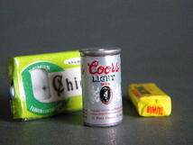 当時物 ★★miniature お菓子 ガム Chiclets ビール JUICYMINT 駄菓子屋ガチャ !! おまけ景品 Coors ジョークトイ★★未使用デッドストック_画像2