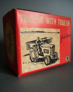 当時物 ★★TRACTOR WITH TRAILER 日本製サンエス !! 作動良好 トラクター＆トレーラー 建設機械「定形外LP可」★★未使用 デッドストック1