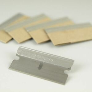 オープンリールテープ編集用ステンレス製カミソリ刃 新品5枚 Bの画像1