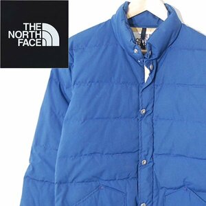 ノースフェイス THE NORTH FACE■ダウンジャケット/U.S.A製　アウトドア　古着■M■ネイビー ※NK4328087