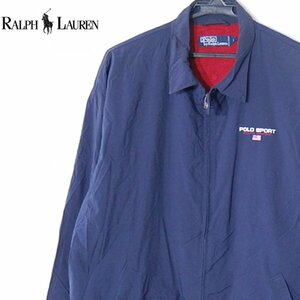  Polo Ralph Lauren Polo by Ralph Lauren# Zip up jacket blouson reverse side nappy POLO SPORT#L# navy *NK4328179
