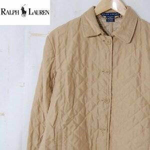 ラルフローレン RALPH LAUREN■キルティングジャケット　ジャンパー　ブルゾン　古着■L■ベージュ ※NK4328345