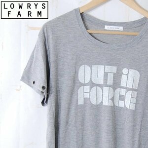 ローリーズファーム LOWRYS FARM■半袖プリントTシャツ■M■グレー ※IW4412036