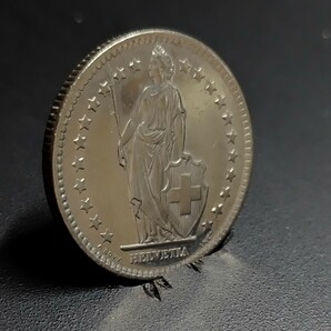 5694  スイス  2フラン硬貨 8枚  年号無選別の画像5