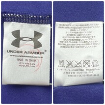 美品 UNDER ARMOUR アンダーアーマー ハイネック ノースリーブ シャツ インナー コンプレッション / メンズ XL ネイビー 野球 ベースボール_画像8