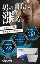 送料無料!シリアス マカ 亜鉛15m配合 シトルリン アルギニン 厳選成分配合 サプリ 国内生産 crious 30錠入り_画像2