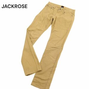 JACKROSE ジャックローズ 通年 スキニー ツイル パンツ ジーンズ Sz.3　メンズ ベージュ　C4B01516_3#R