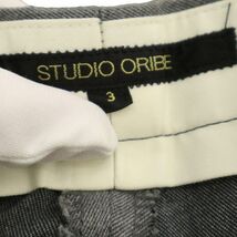 STUDIO ORIBE スタジオオリベ 通年 ストレッチ ストレート Lポケット パンツ Sz.3　メンズ グレー 日本製　C4B01501_3#R_画像7